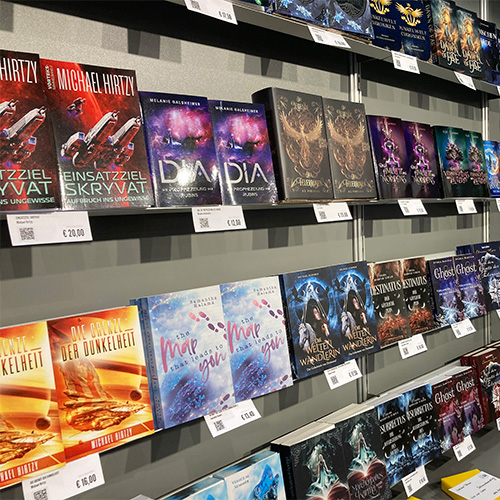 Bücher am Messestand